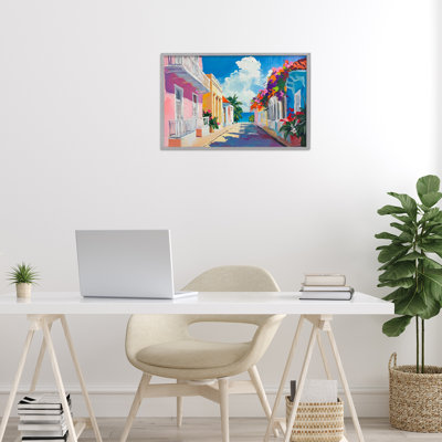 «Coastal Colors Town Architecture», estampe numérique, design par Franklyn Gregory