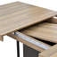 Table de salle à manger rectangulaire extensible pour 6 à 10 personnes effet bois vieilli et noir 160 à 200 cm-1176934344-1176934346