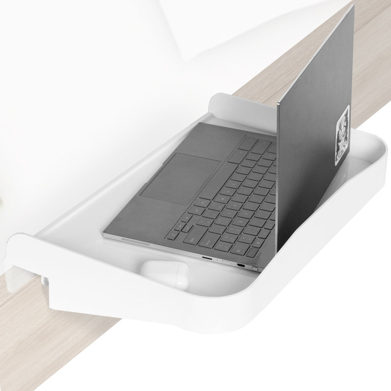 Tablette de chevet SideKiix pour lits superposés et cadres de lit, plateau de 17 po x 11 po, Blanc