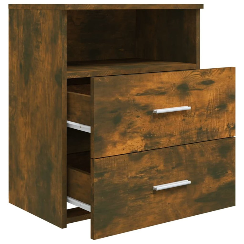 Goranka Bedside Table, Smoked Oak