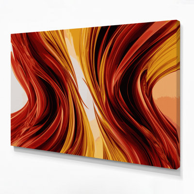 Gradient Abstract 2 Brown Canvas Wall Art