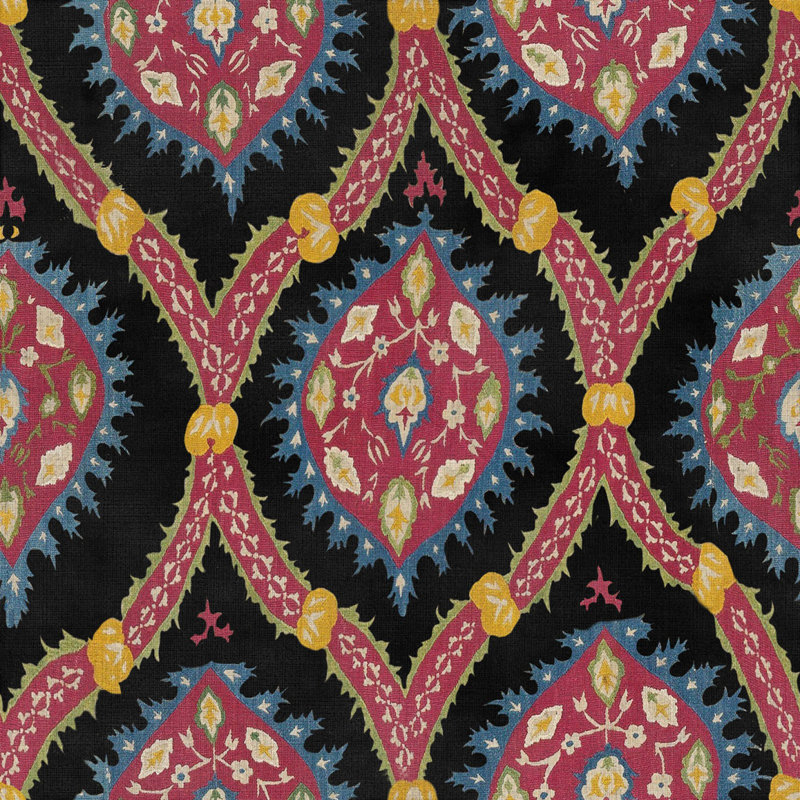 Hippie Spirit Wallpaper Roll, Red/Black/Yellow/Blue