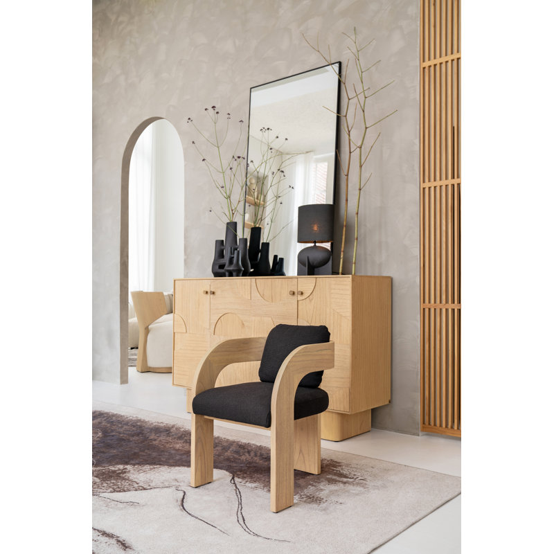Maravi Dining Chair, Natural, Black