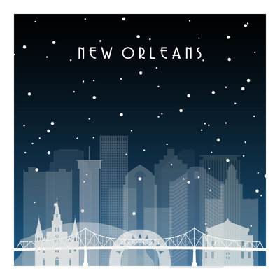 Winter In New Orleans by Greens87 - Wrapped Canvas Print