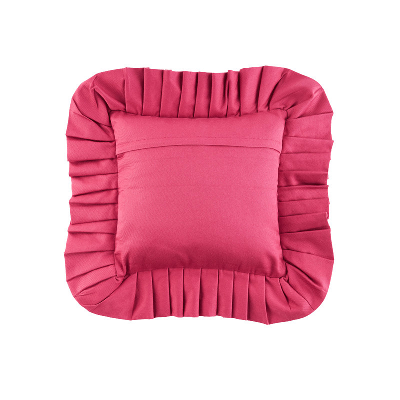 Ruffled Pillow Cover Blumen, Orange