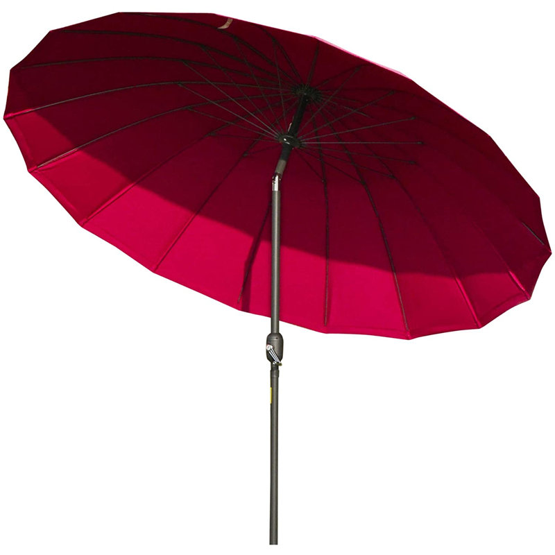 Aarun 279cm Tilt Beach Parasol, Wine Red