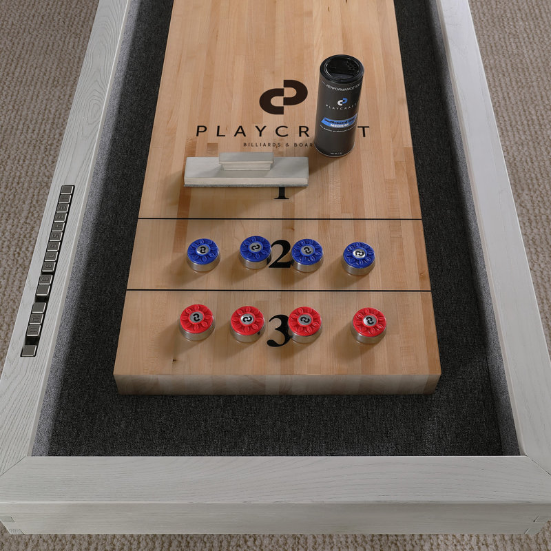 Playcraft Yukon 12’ Pro-Series Shuffleboard, Weathered Fieldstone, Northern Drift, No