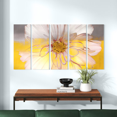 « Painted Petals XXXIV » par Tristan Scott - reproduction d'art graphique sur toile tendue de 5 pièces