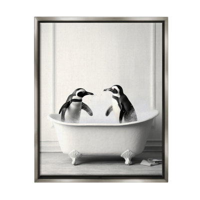 " Penguin Duo in Bath " Print