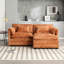 Chenille double, amovible avec poches latérales, repose-pieds confortable, mousse haute densité, espace de rangement rembourré et éponge de 76,77 x 29,53 x 31,10 pouces, capacité de 500 lb-995825565