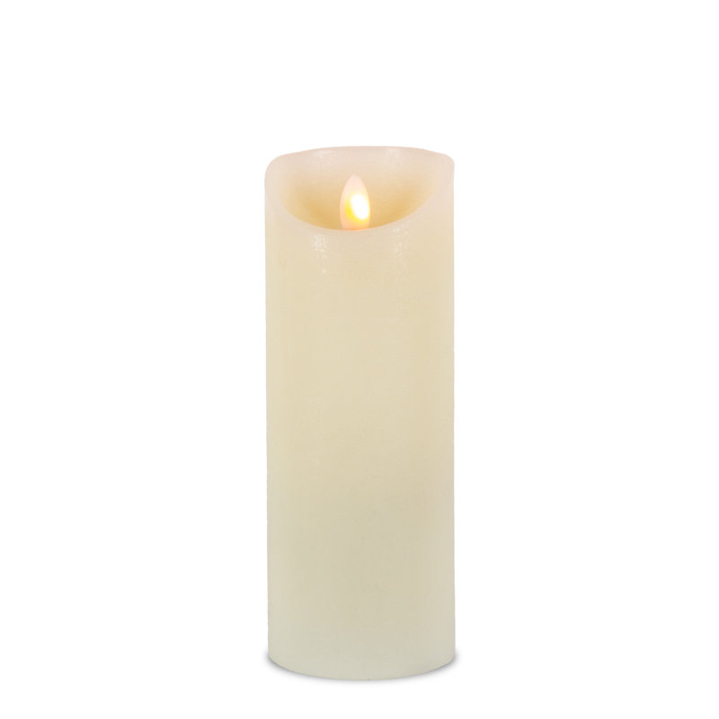Aurora Flameless Pillar Candle, 3"x4", 4" x 4.1"