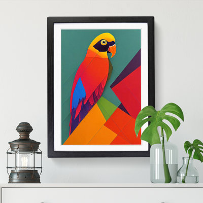 Parrot Geometric - Framed Print