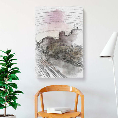 Canal Street In New Orleans In Abstract - Wrapped Canvas Print
