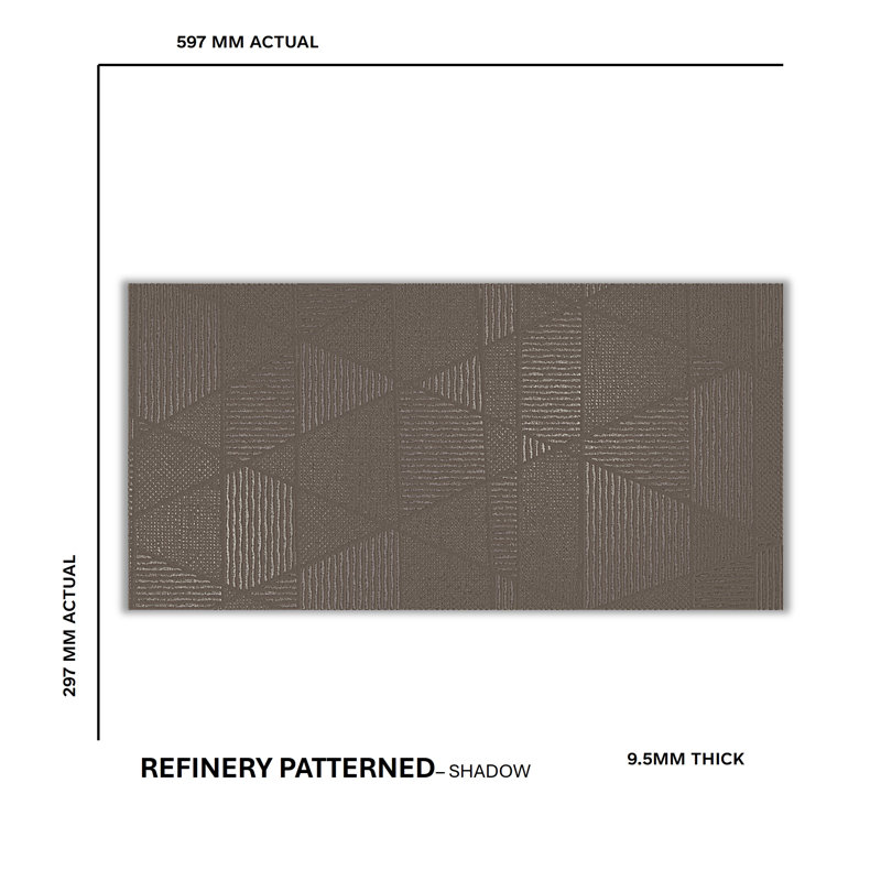 Refinery 12'' W x 24'' L Patterned Porcelain Singular Tile, Shadow