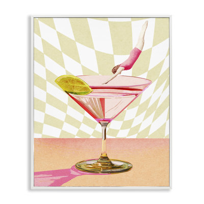  Plongée dans un cocktail, estampe numérique de Daphne Polselli