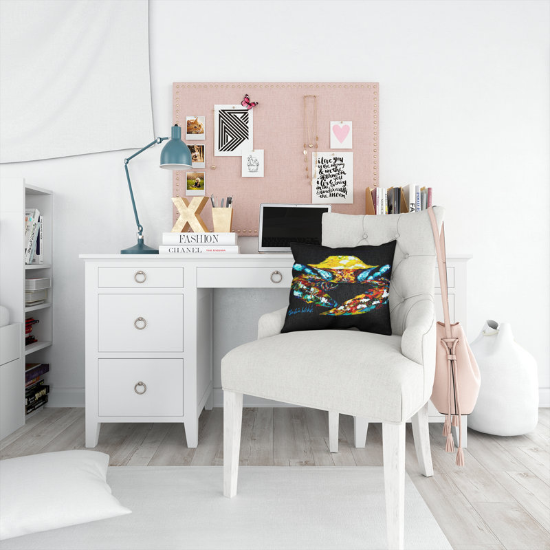 Coussin décoratif intérieur/extérieur noir fiddler revainqueur, H 14 po x l 14 po x P 4 po