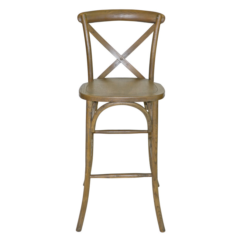 Lucca Solid Wood Counter Stool, Rustic