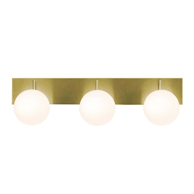 Darvel 3 - Light Dimmable LED Vanity Light, Satin Brass