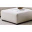 Repose-pieds transitionnel avec capitonnage et pieds en bois ivoire