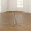 Solid Wood Top Metal Base Dining Table-41761731