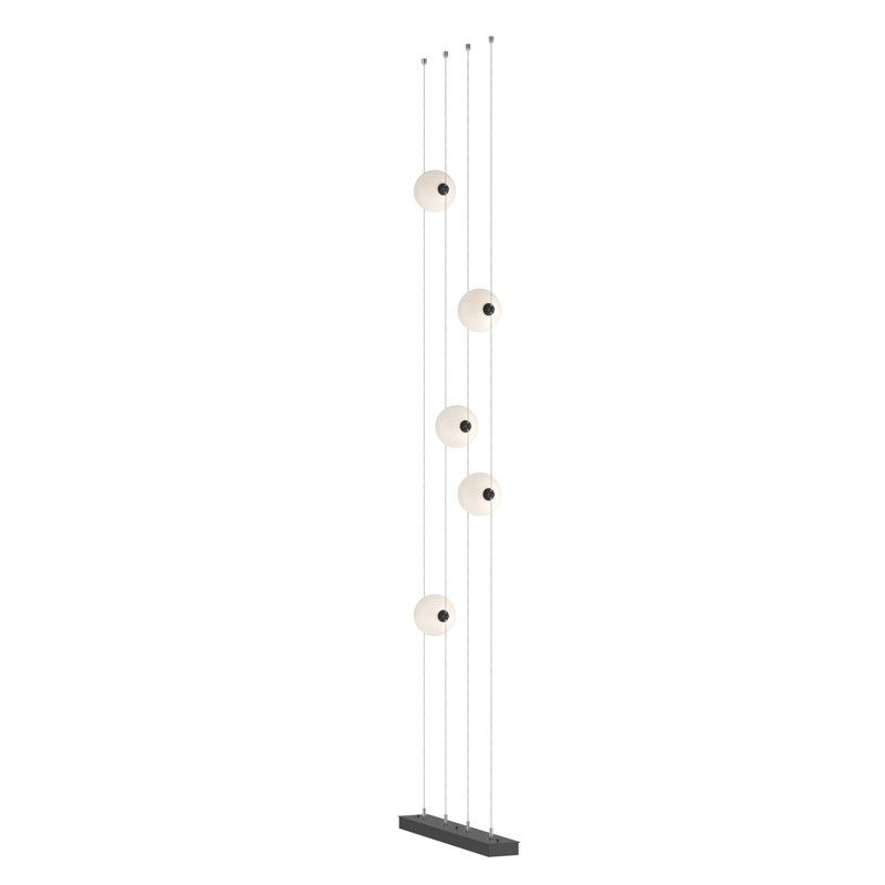 Abacus 240" LED Novelty Floor Lamp, Opal Glass, Black