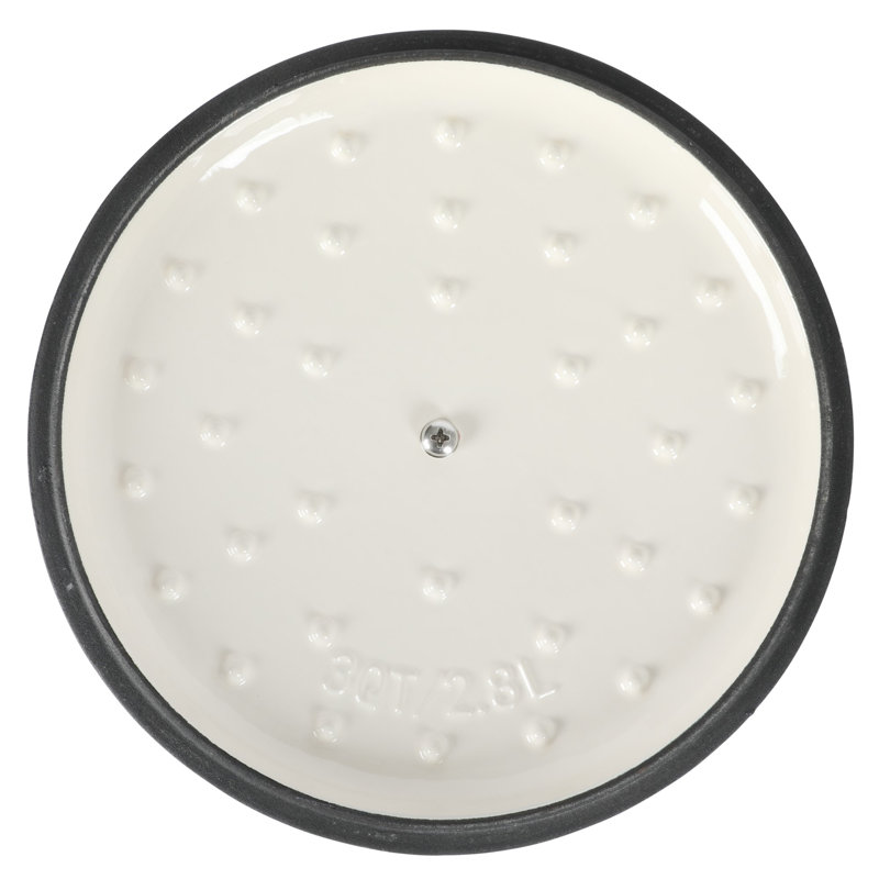 Casserole en fonte 3 pte avec couvercle Crock-Pot - lin mat blanc, Lin mat blanc