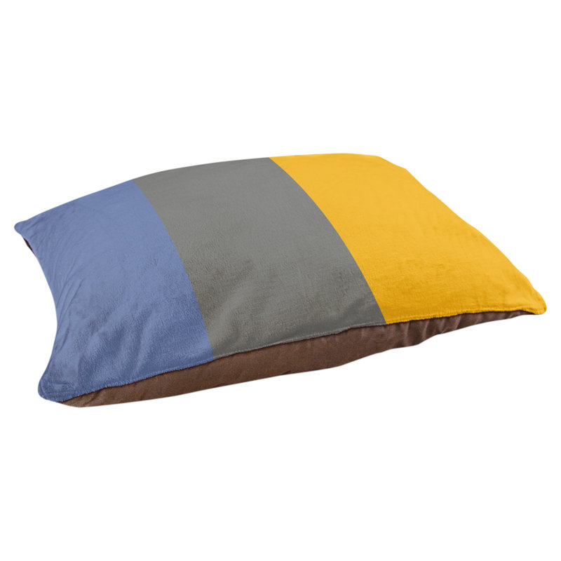 Coussin Designer, Moyen (L 30 po x l 40 po), Bleu basketball / gris basketball / jaune basketba