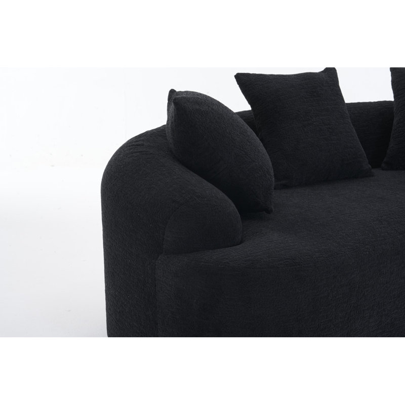 Canapé éponge incurvé Bony LY-025S, Noir