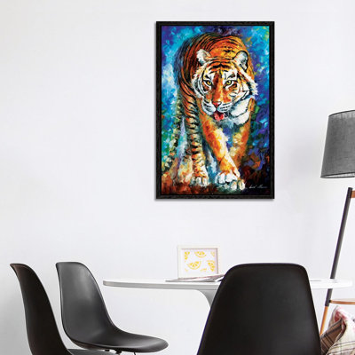 Scary Tiger by Leonid Afremov - Painting on Canvas