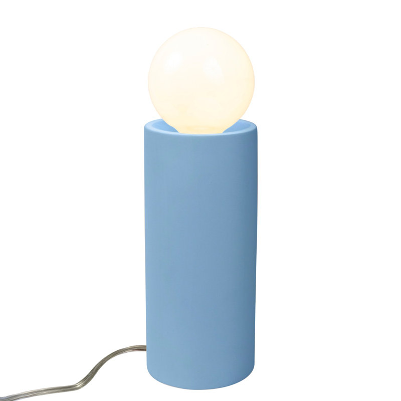 Rachid Ceramic Torchiere Lamp, 16.5" H x 5.5" W x 5.5" D, Sky Blue