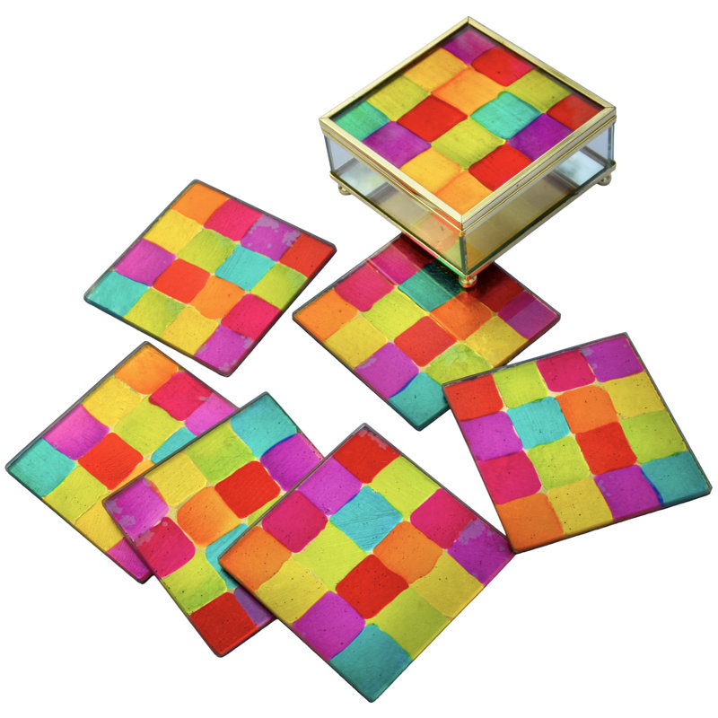 Coaster Set With Holder
