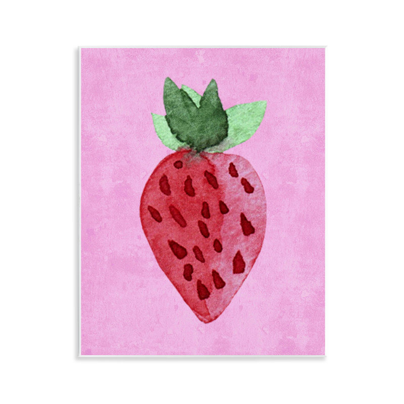 Plaque murale brillante moucheté fraise, design par Camila Juncos