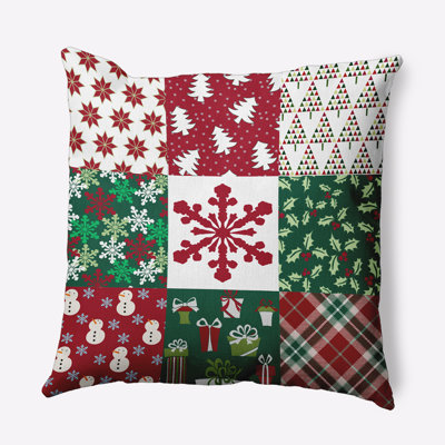 Coussin en polyester Patchwork