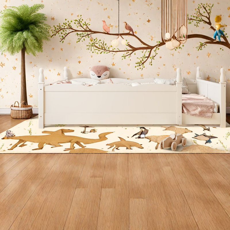 Lits grand coffre-fort avec rangement, panneau de fibres à densité moyenne, style Montessori pour chambre d'enfant