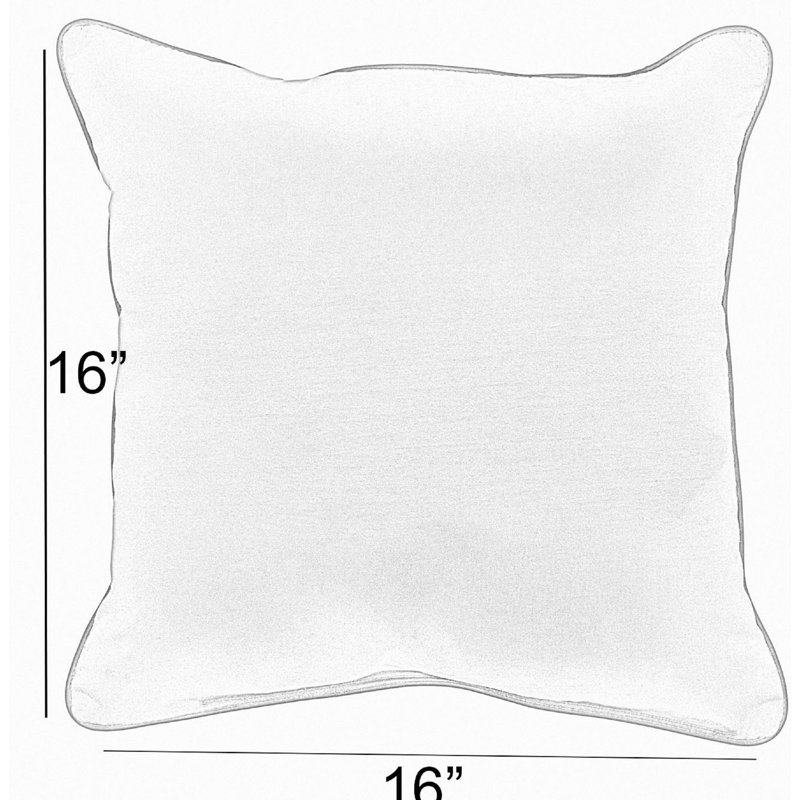  Housse et insert de coussin extérieur d'extérieur, 16 po x 1 po, Toile Sunbrella® melon
