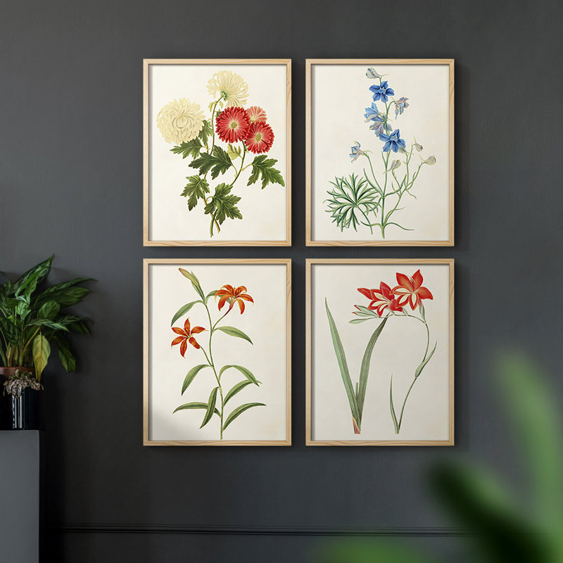 «Magnetic Color II», 4 pièces sur papier, Naturel, H 14 po x l 44 po