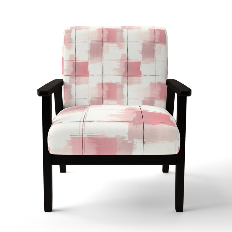 Chaise rembourrée French Country, Accoudoirs carrés noirs