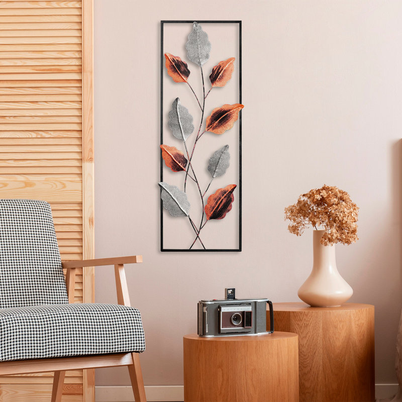 Handmade Decorative Metal Wall Accessory, 17.7 x 33.5 inches | 100% Metal, Thickness: 0.06 inches | Unique Hand-Painted Design, Perfect for Living Room & Office Décor, Eye-Catching Home Accent
