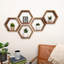Brandace Solid Alder Wood Hexagon Wall Shelf (Set of 5)-692033053