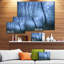 « trail through blue automne forest », reproduction de photo sur toile tendue-18438153