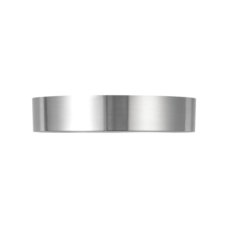 Musa 6-in Black dimmable LED Flush Mount, Nickel