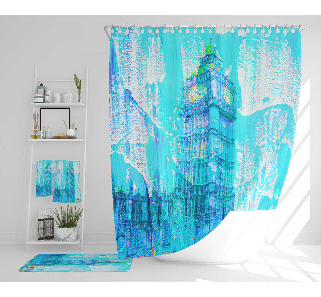 Nayona Polyester Shower Curtain Set