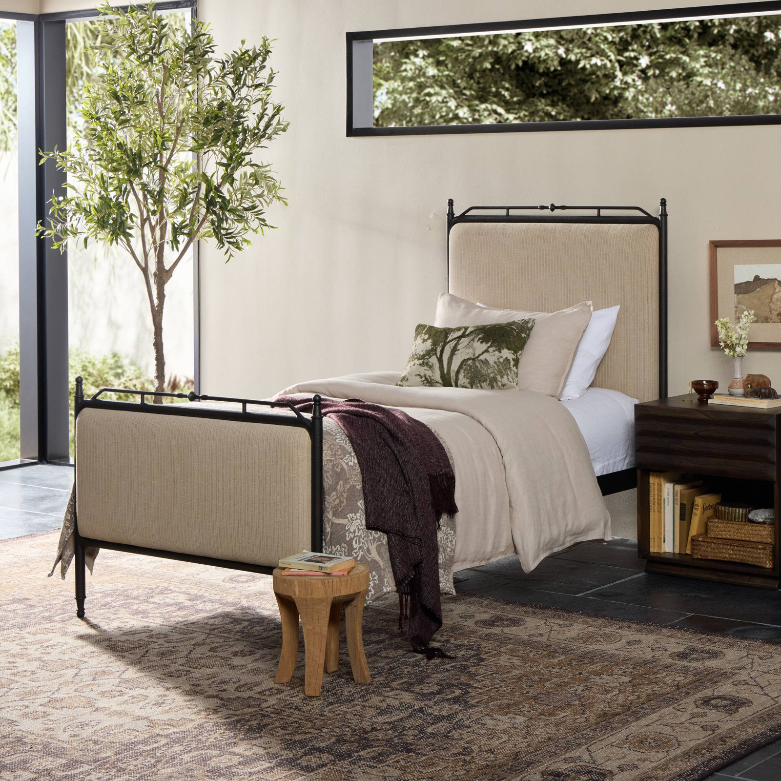 Amber Lewis x Four Hands Leyla Bed, Laine Natural, Twin
