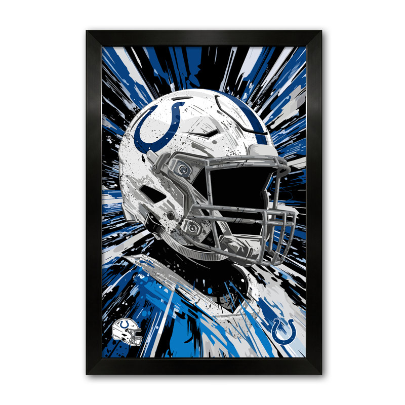 NFL INDIANAPOLIS COLTS HYPER casque 27 "x 39" impression encadrée, NFL Indianapolis Colts
