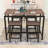 Pipkin 5-Piece Dining Set, Rectangular Table with Steel Frame and Four Stools for Small Space-310902266-310902267