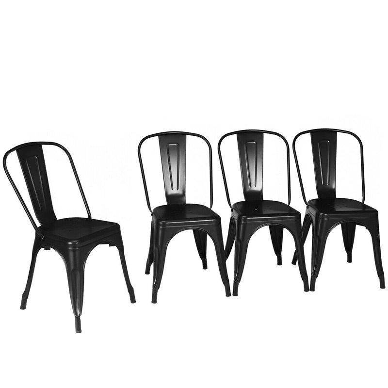 Ineisha Side Chair, Shinny Black