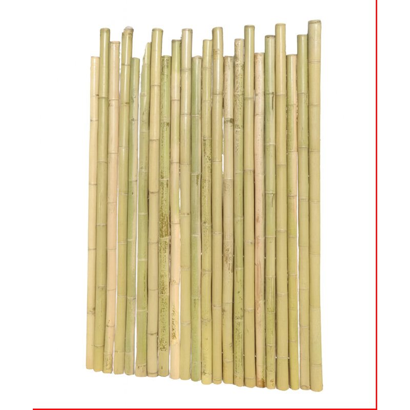 Très grande clôture roulée en bambou, Tanné, H 6 pi x l 4 pi