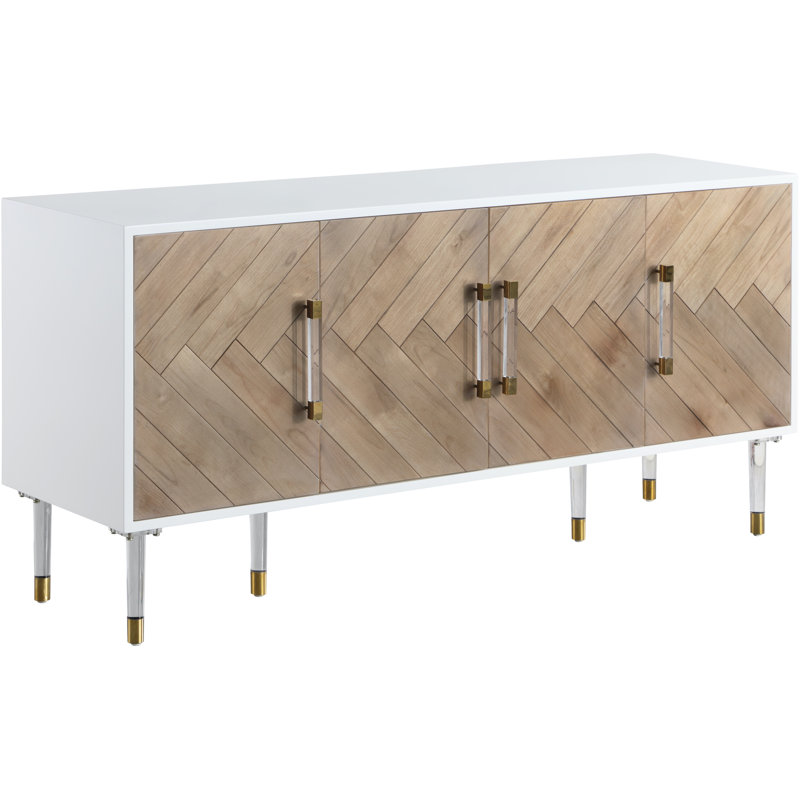 Bernathy 64" Wide 1 Drawer Birch Wood Buffet Table
