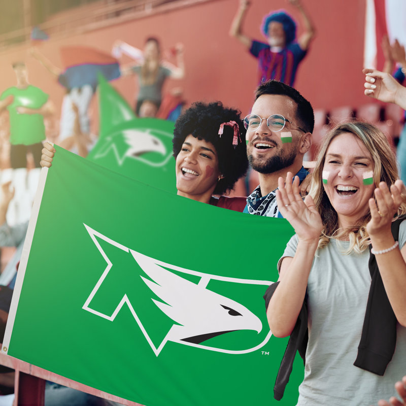 Fighting Hawks de North Dakota - drapeau en nylon imprimé 3 pi x 5 pi - Licence NCAA