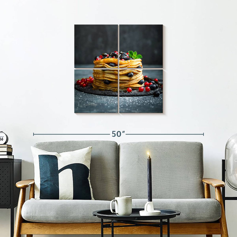 Yarlin Fluffy Blueberry Pancakes, 26" H x 26" W